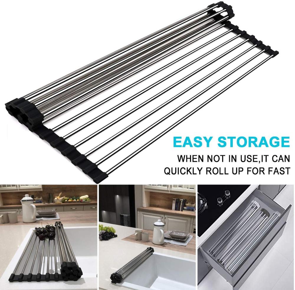 Faltbares Abtropfgestell für das Waschbecken in der Küche