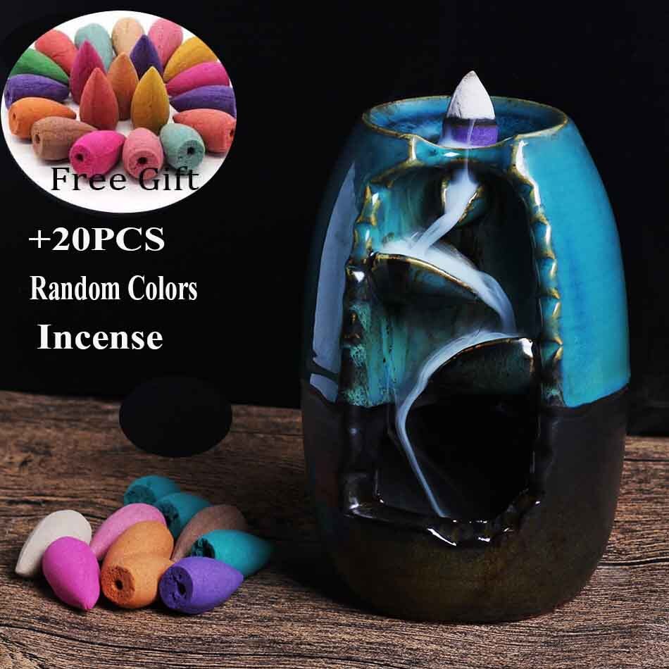 Keramikgefäß Räucherwasserfall