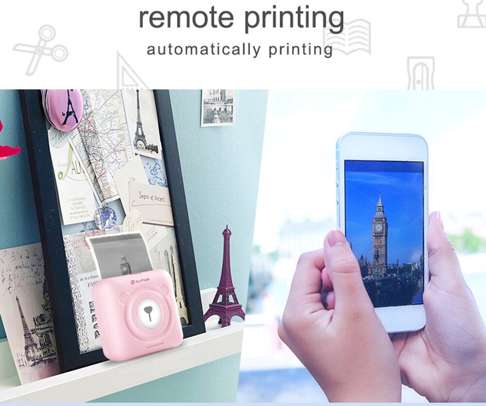 Mini Handydrucker Fotodrucker Thermodrucker Bildetikett