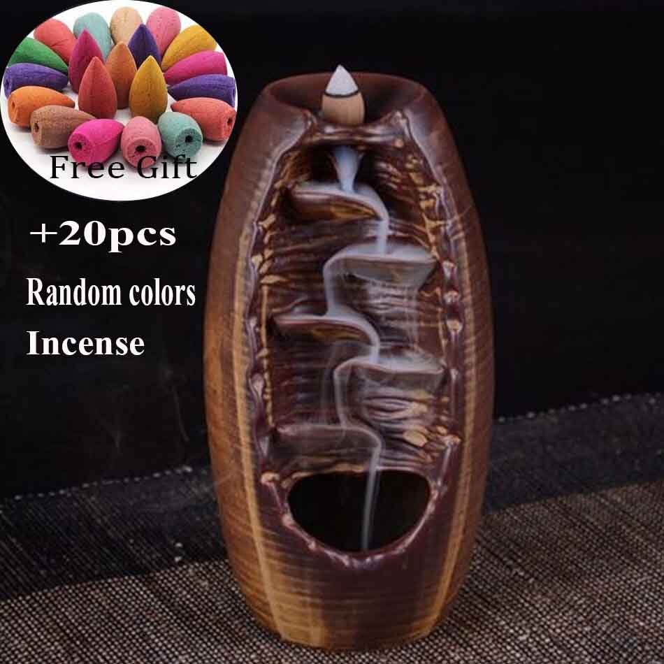 Keramikgefäß Räucherwasserfall