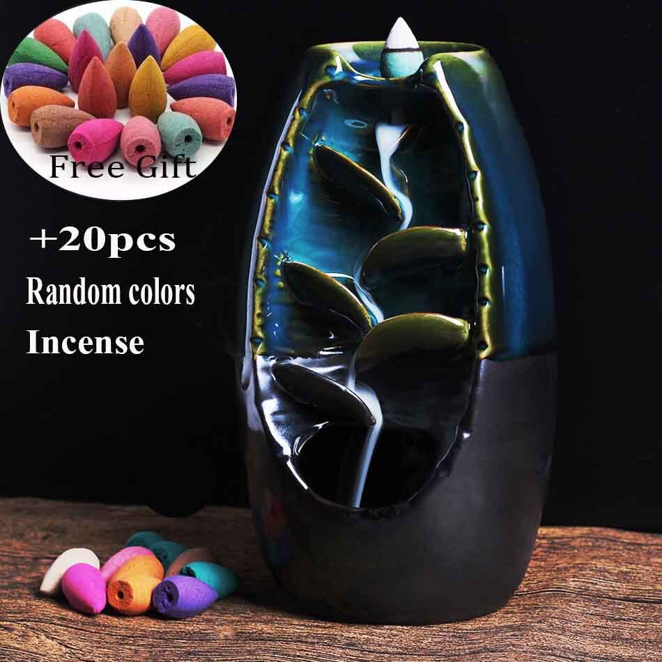 Keramikgefäß Räucherwasserfall