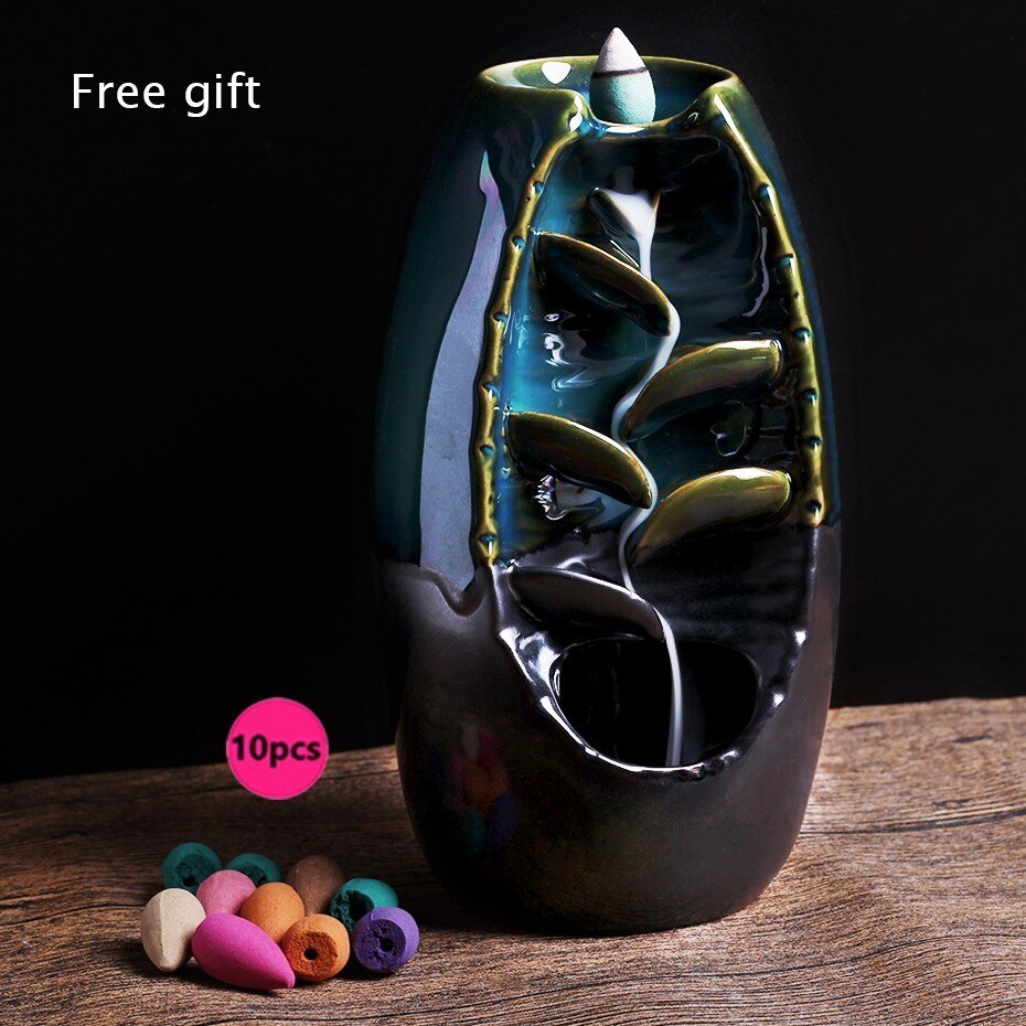 Keramikgefäß Räucherwasserfall