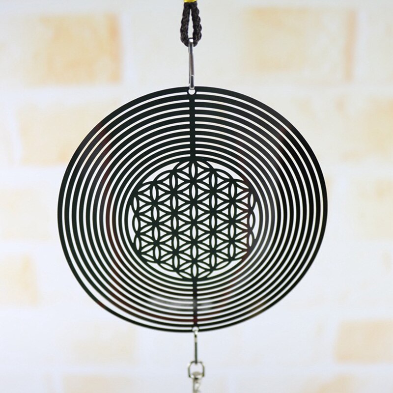 Zimmer/Garten-Deko-3D Metall hängende Spinner Windspiel mit Spiralschwanzball