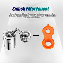 720° schwenkbarer Spritzfilter Wasserhahn, Waschen Bequemer