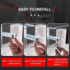 720° schwenkbarer Spritzfilter Wasserhahn, Waschen Bequemer