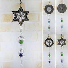 Zimmer/Garten-Deko-3D Metall hängende Spinner Windspiel mit Spiralschwanzball