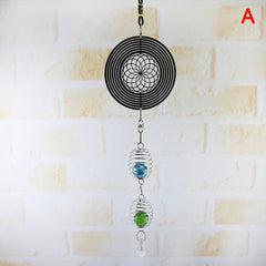 Zimmer/Garten-Deko-3D Metall hängende Spinner Windspiel mit Spiralschwanzball