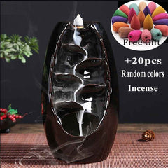 Keramikgefäß Räucherwasserfall