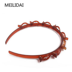 Frisurenhilfe Haarreif mit Klammern Double Bangs Hairstyle