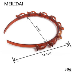 Frisurenhilfe Haarreif mit Klammern Double Bangs Hairstyle