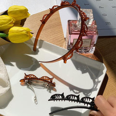 Frisurenhilfe Haarreif mit Klammern Double Bangs Hairstyle